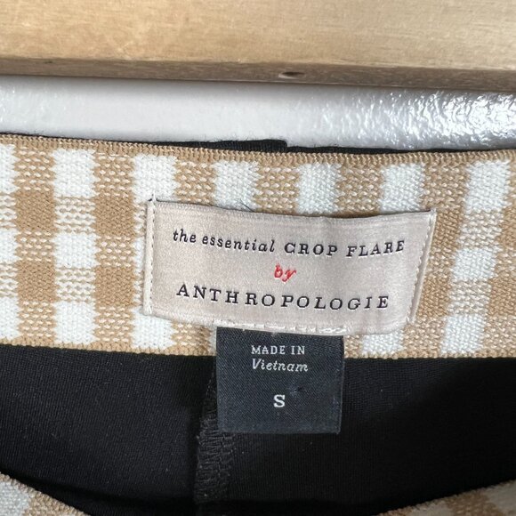 Anthropologie Essential Crop Flare Pants Size Small Black Pull On Work Office - Picture 4 of 10